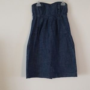 American Eagle outfitters strapless denim dress